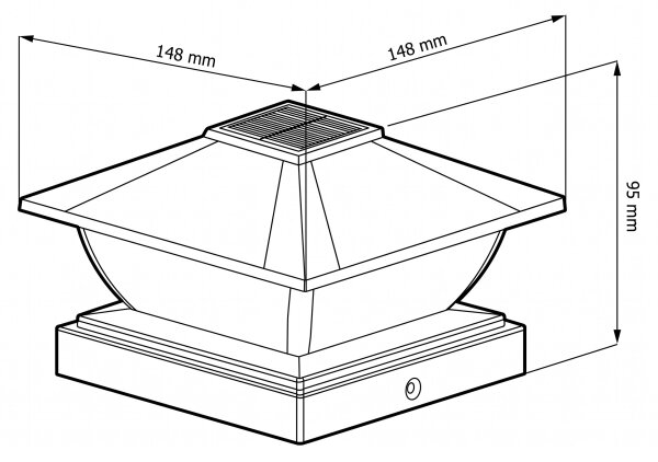 LED solárne svietidlo TOYA LED/4,5W/230V 3000/6500K 600 mAh IP44 čierna