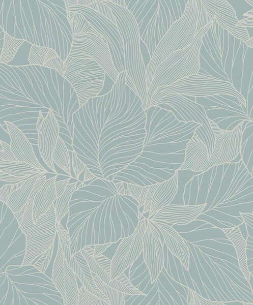 RASCH | Vliesová tapeta na stenu Deco Style 314915 | 0,53 x 10,05 m | modrá, biela