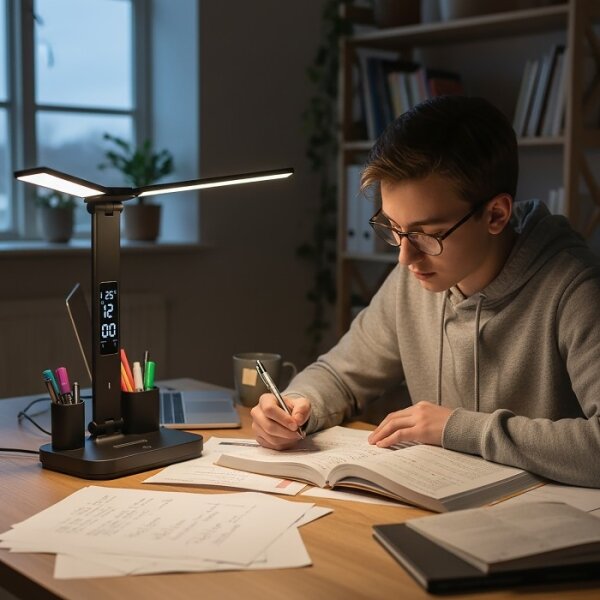 LED stmievateľná nabíjacia stolná lampa NOBLITE P LED/5W/5V 3000/4000/6000K 2200mAh čierna