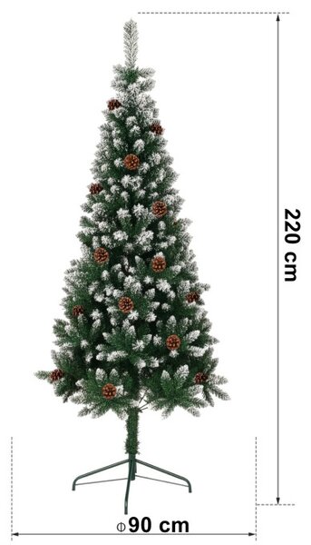 Vianočný stromček NATALE so šiškami 220 cm