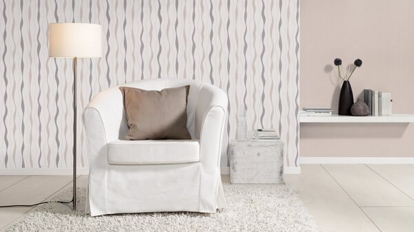 RASCH | Vliesová tapeta na stenu Deco Style 415360 | 0,53 x 10,05 m | béžová