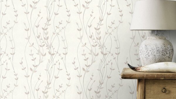 RASCH | Vliesová tapeta na stenu Deco Style 416022 | 0,53 x 10,05 m | biela, šedá