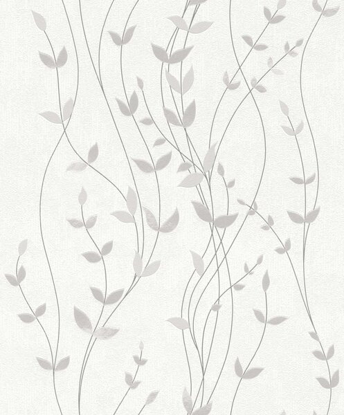 RASCH | Vliesová tapeta na stenu Deco Style 416022 | 0,53 x 10,05 m | biela, šedá