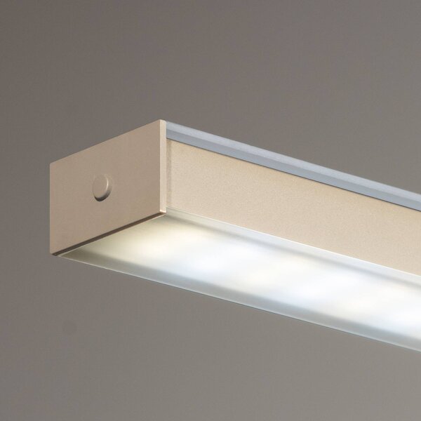 LED závesné svietidlo Valeno, piesková, dĺžka 115 cm, dotykový stmievač, Krémová / jantárovo žltá, Obývacia izba / jedáleň, kov, Moderný, Závesné svietidlo