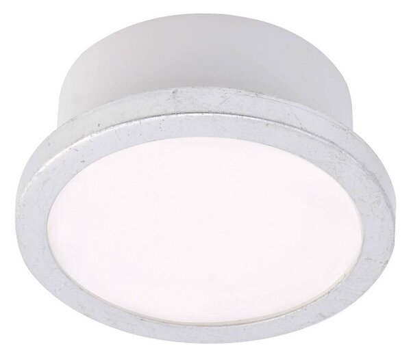 LightMe Stropné svietidlo Aqua Uno, Ø 11 cm, strieborné, IP44, Chrómová / strieborná, Kúpeľňa, Hliník, Moderný, Závesné svietidlo