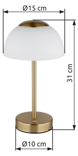Globo 21014M LED stolná lampička SARIMA | 3W integrovaný LED zdroj | 150lm | 2700/4000/6000K | vypínač