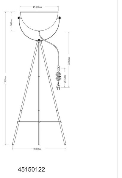 Globo 45150122 stojacia lampa TIMO E27 | vypínač
