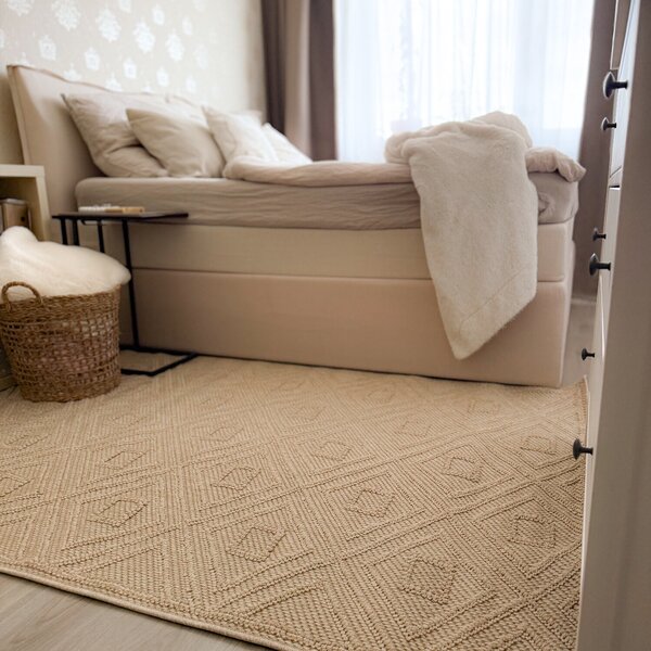 Ayyildiz , Kusový koberec Patara 4956 Beige – na von aj na doma, 80x150, béžová, chodba / predsieň