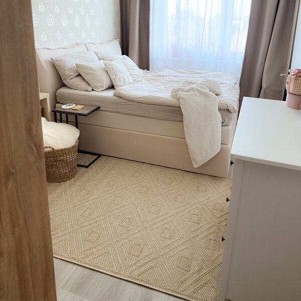 Ayyildiz , Kusový koberec Patara 4956 Beige – na von aj na doma, 80x150, béžová, chodba / predsieň