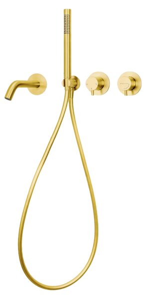 BALNEO vaňová batéria CASCADE model 3 v lesklej zlatej farbe