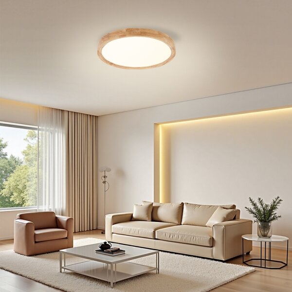 Brilagi - LED Stropné svietidlo WOODROUND LED/30W/230V 3000/4000/6000K pr. 40 cm