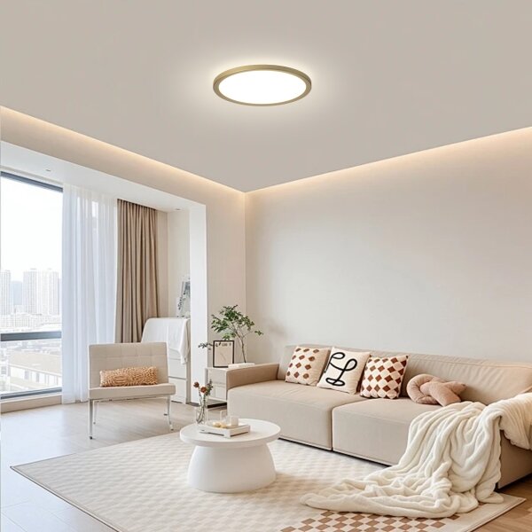 Brilagi - LED kúpeľňové svietidlo ULTRA SLIM LED/12W/230V pr. 22,5 cm zlaté IP54