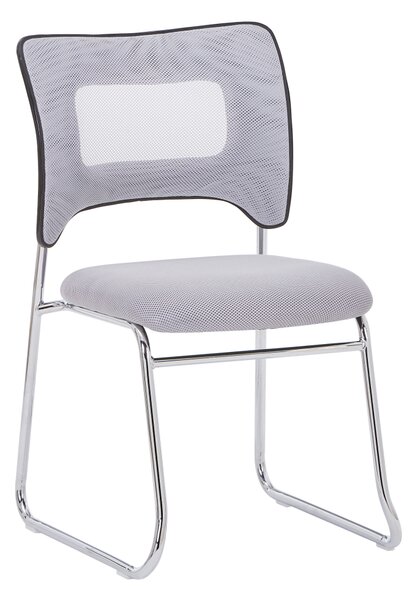 Kondela Stohovateľná stolička, sivá/chróm, DELOS