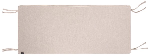 Záhradná lavička s úložným priestorom svetlé akáciové drevo 120 cm 2-miestna béžový podsedák rustikálny štýl exteriér