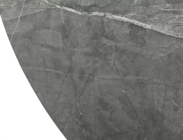 Signal Jedálenský rozkladací stôl Angel II, 120-160cm, sivá, mramorový efekt / matná čierna