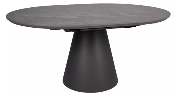 Signal Jedálenský rozkladací stôl Angel II, 120-160cm, sivá, mramorový efekt / matná čierna