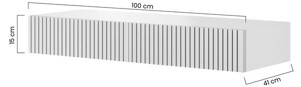 Závesný toaletný stolík Nicole 100 cm so zásuvkami - biely mat