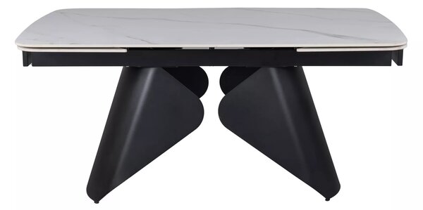 Signal Jedálenský rozkladací stôl Armando, 160-240cm, matná biela / matná čierna