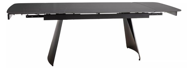 Signal Jedálenský rozkladací stôl Bacardi, 160-240cm, matná čierna / matná čierna