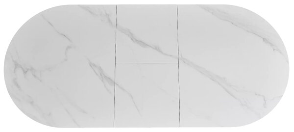 Signal Jedálenský rozkladací stôl Gaston, 140-180cm, matná biela / matná čierna