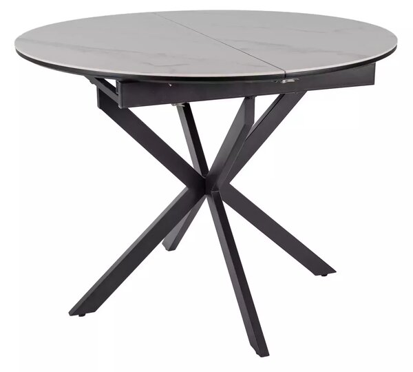 Signal Jedálenský rozkladací stôl Gaston 100-135cm, matná biela / matná čierna