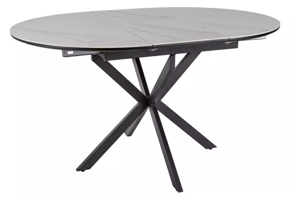 Signal Jedálenský rozkladací stôl Gaston 100-135cm, matná biela / matná čierna