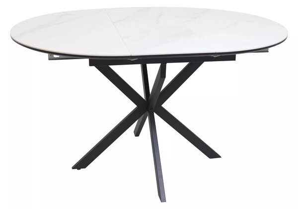 Signal Jedálenský rozkladací stôl Gaston 100-135cm, matná biela / matná čierna