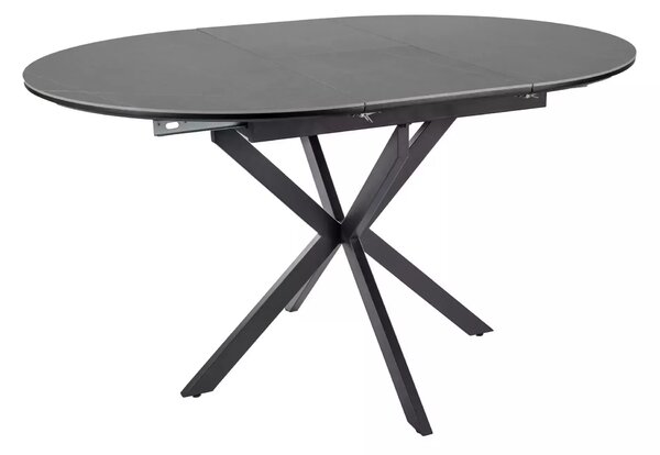 Signal Jedálenský rozkladací stôl Gaston, 100-135cm, matná sivá / matná čierna
