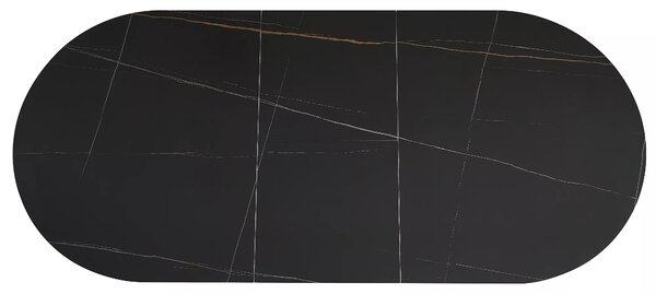 Signal Jedálenský rozkladací stôl Gaston, 140-180cm, matná čierna / matná čierna