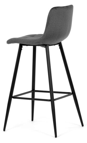 Barová stolička zamatová, sivá AUB-X7015 GREY2