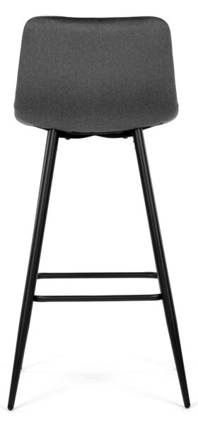 Barová stolička zamatová, sivá AUB-X7015 GREY2