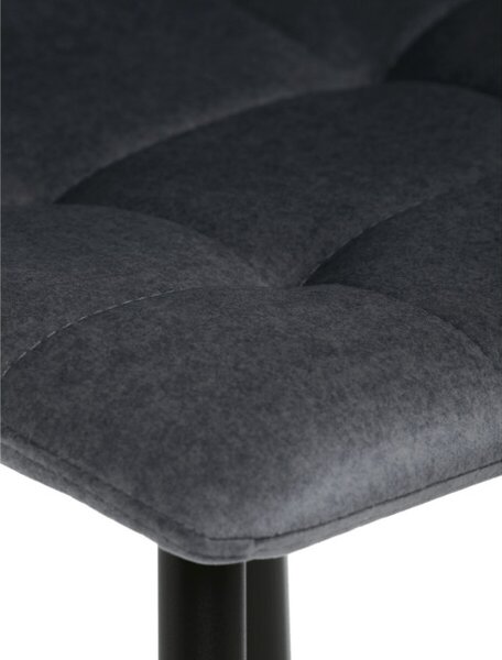 Barová stolička zamatová, sivá AUB-X7015 GREY2