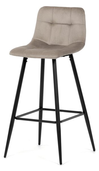 Barová stolička zamatová, hnedá AUB-X7015 CAP2