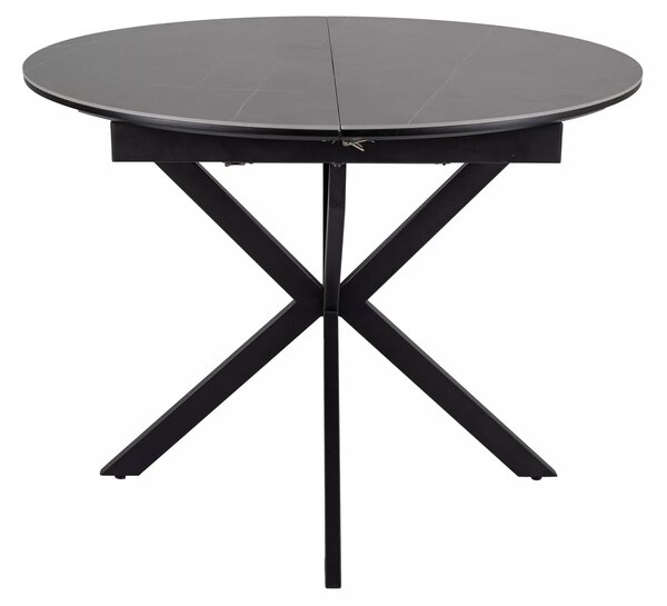 Signal Jedálenský rozkladací stôl Gaston, 100-135cm, matná sivá / matná čierna