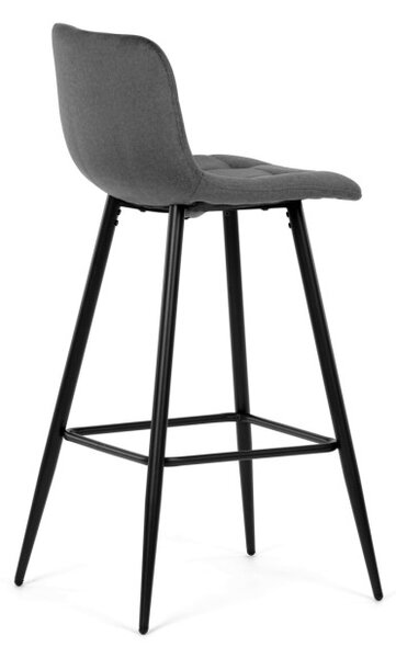 Barová stolička zamatová, sivá AUB-X7015 GREY2