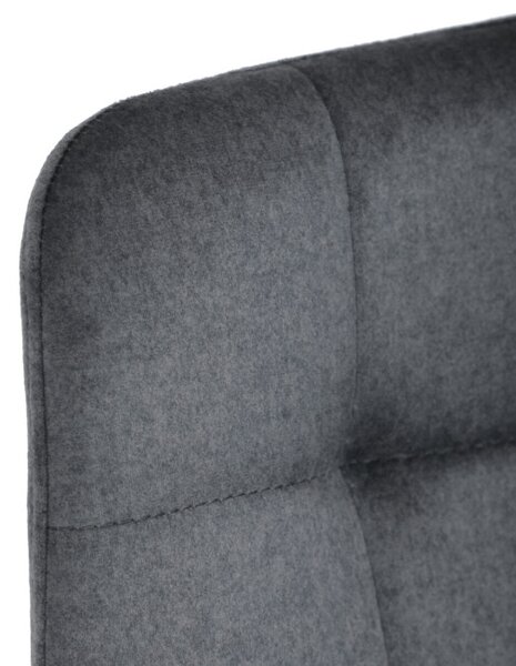 Barová stolička zamatová, sivá AUB-X7015 GREY2