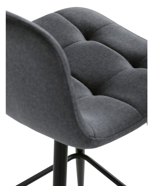 Barová stolička zamatová, sivá AUB-X7015 GREY2