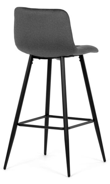 Barová stolička zamatová, sivá AUB-X7015 GREY2