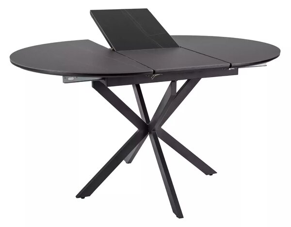 Signal Jedálenský rozkladací stôl Gaston, 100-135cm, matná čierna / matná čierna