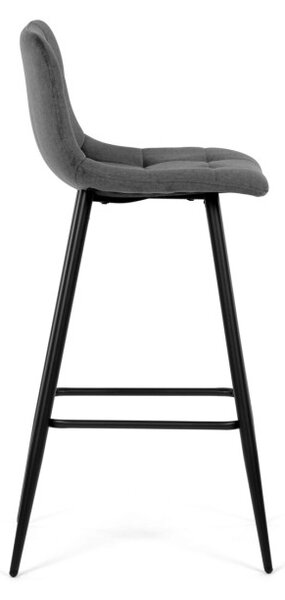 Barová stolička zamatová, sivá AUB-X7015 GREY2