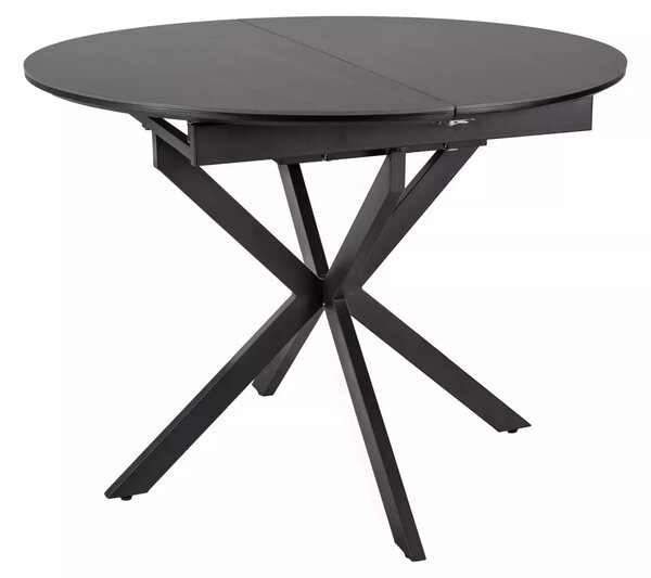 Signal Jedálenský rozkladací stôl Gaston, 100-135cm, matná čierna / matná čierna