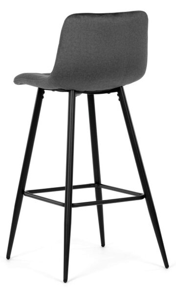 Barová stolička zamatová, sivá AUB-X7015 GREY2