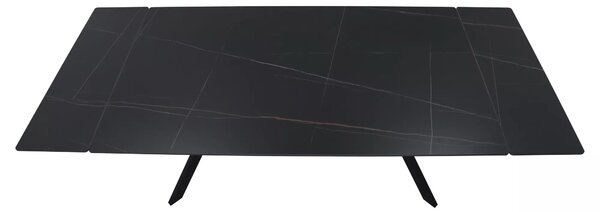 Signal Jedálenský rozkladací stôl Imperia, 180-240cm, matná čierna / matná čierna