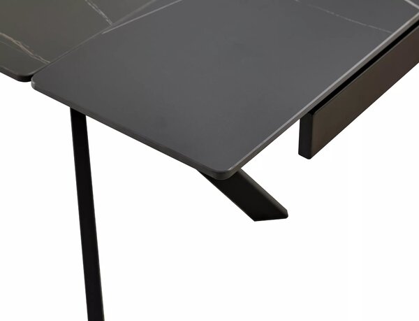 Signal Jedálenský rozkladací stôl Imperia, 180-240cm, matná čierna / matná čierna