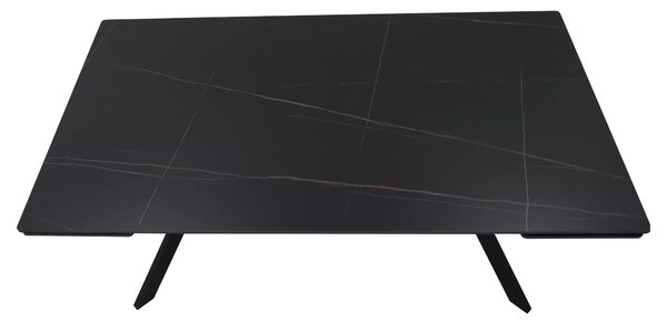 Signal Jedálenský rozkladací stôl Imperia, 180-240cm, matná čierna / matná čierna
