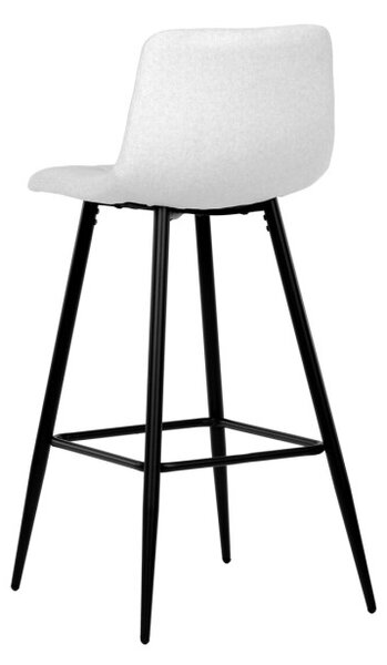 Barová stolička zamatová, biela AUB-X7015 WT2