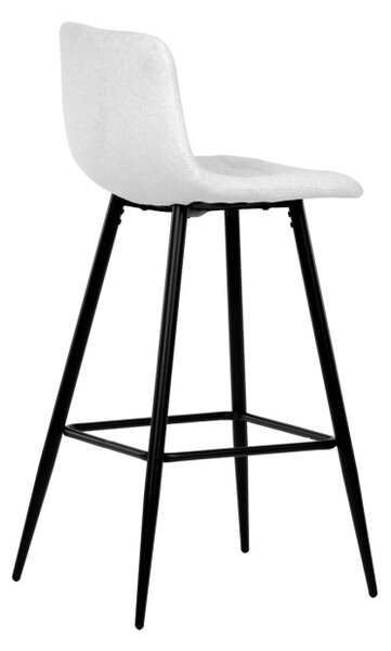 Barová stolička zamatová, biela AUB-X7015 WT2