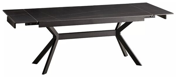 Signal Jedálenský rozkladací stôl Imperia, 180-240cm, matná čierna / matná čierna