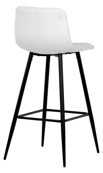 Barová stolička zamatová, biela AUB-X7015 WT2