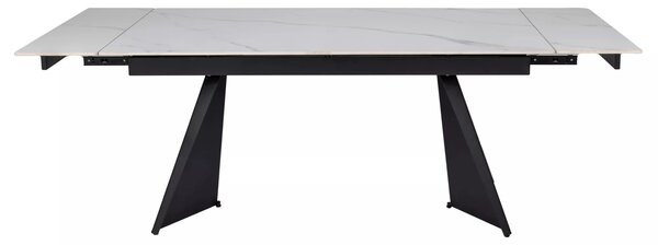 Signal Jedálenský rozkladací stôl Laconi, 160-220cm, matná biela / matná čierna